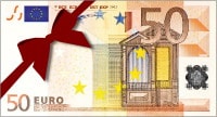 50 Euroschein mit Schleife